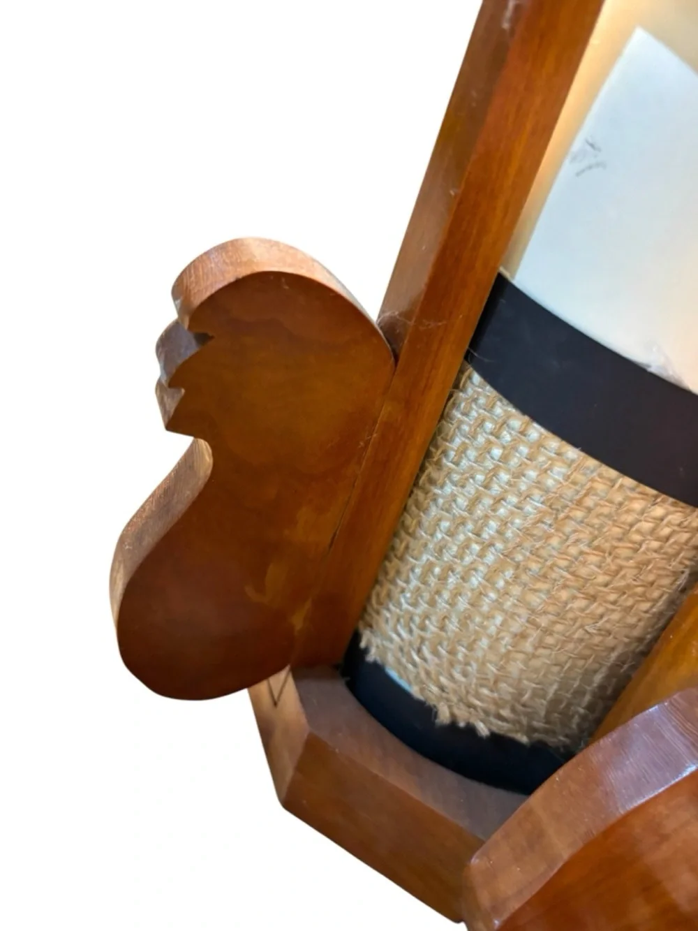 Wooden Horse Bottle Holder - Brown & White
